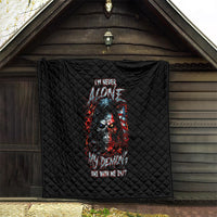 Blood Skull Quilt I Never Alone My Demon With Me 24/7 - Wonder Print Shop