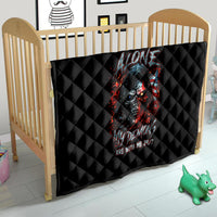 Blood Skull Quilt I Never Alone My Demon With Me 24/7 - Wonder Print Shop