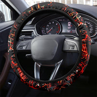 Blood Skull Steering Wheel Cover I Never Alone My Demon With Me 24/7 - Wonder Print Shop
