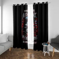 Blood Skull Window Curtain I Never Alone My Demon With Me 24/7 - Wonder Print Shop