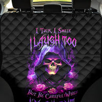 Purple Skull Back Car Seat Cover I Talk I Smile But Be Carefull When I SIlent - Wonder Print Shop
