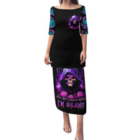 Purple Skull Puletasi I Talk I Smile But Be Carefull When I SIlent - Wonder Print Shop