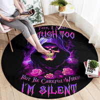 purple-skull-round-carpet-i-talk-i-smile-but-be-carefull-when-i-silent