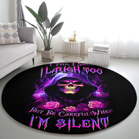 purple-skull-round-carpet-i-talk-i-smile-but-be-carefull-when-i-silent