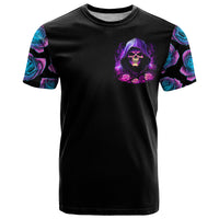 Purple Skull T Shirt I Talk I Smile But Be Carefull When I SIlent - Wonder Print Shop
