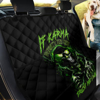 Thunder Skull Back Car Seat Cover If Karma Don't Hit You Trust Me I Will - Wonder Print Shop