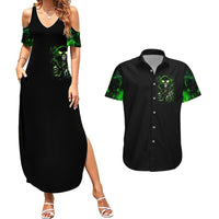 Thunder Skull Couples Matching Summer Maxi Dress and Hawaiian Shirt If Karma Don't Hit You Trust Me I Will - Wonder Print Shop