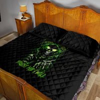 Thunder Skull Quilt Bed Set If Karma Don't Hit You Trust Me I Will - Wonder Print Shop