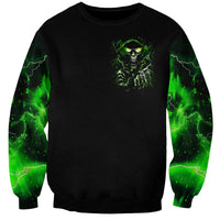 Thunder Skull Sweatshirt If Karma Don't Hit You Trust Me I Will - Wonder Print Shop