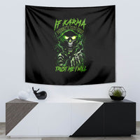 Thunder Skull Tapestry If Karma Don't Hit You Trust Me I Will - Wonder Print Shop