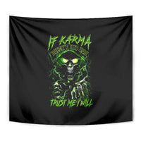 Thunder Skull Tapestry If Karma Don't Hit You Trust Me I Will - Wonder Print Shop