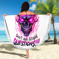 Lighting Skull Beach Blanket i'm A Grumpy Old Lady Don't Ask Stupid - Wonder Print Shop