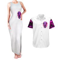 Lighting Skull Couples Matching Tank Maxi Dress and Hawaiian Shirt i'm A Grumpy Old Lady Don't Ask Stupid - Wonder Print Shop