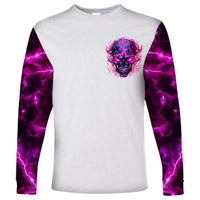 Lighting Skull Long Sleeve Shirt i'm A Grumpy Old Lady Don't Ask Stupid - Wonder Print Shop
