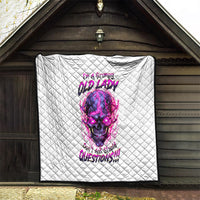 Lighting Skull Quilt i'm A Grumpy Old Lady Don't Ask Stupid - Wonder Print Shop