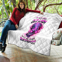 Lighting Skull Quilt i'm A Grumpy Old Lady Don't Ask Stupid - Wonder Print Shop