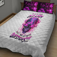 Lighting Skull Quilt Bed Set i'm A Grumpy Old Lady Don't Ask Stupid - Wonder Print Shop