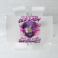 Lighting Skull Tablecloth i'm A Grumpy Old Lady Don't Ask Stupid - Wonder Print Shop
