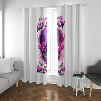 Lighting Skull Window Curtain i'm A Grumpy Old Lady Don't Ask Stupid - Wonder Print Shop