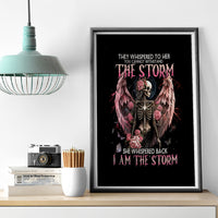 Angel Skull Canvas Wall Art She Whispered Back Iam The Storm - Wonder Print Shop