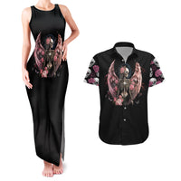 Angel Skull Couples Matching Tank Maxi Dress and Hawaiian Shirt She Whispered Back Iam The Storm - Wonder Print Shop
