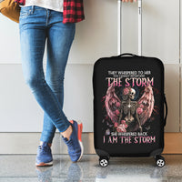 Angel Skull Luggage Cover She Whispered Back Iam The Storm - Wonder Print Shop