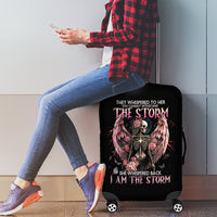 Angel Skull Luggage Cover She Whispered Back Iam The Storm - Wonder Print Shop