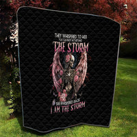 Angel Skull Quilt She Whispered Back Iam The Storm - Wonder Print Shop