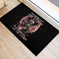 Angel Skull Rubber Doormat She Whispered Back Iam The Storm - Wonder Print Shop