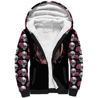 Angel Skull Sherpa Hoodie She Whispered Back Iam The Storm - Wonder Print Shop