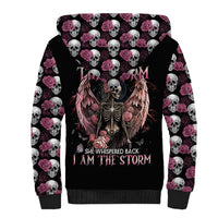 Angel Skull Sherpa Hoodie She Whispered Back Iam The Storm - Wonder Print Shop