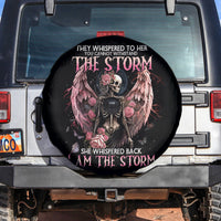 Angel Skull Spare Tire Cover She Whispered Back Iam The Storm - Wonder Print Shop