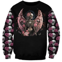 Angel Skull Sweatshirt She Whispered Back Iam The Storm - Wonder Print Shop