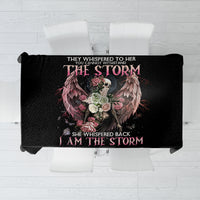 Angel Skull Tablecloth She Whispered Back Iam The Storm - Wonder Print Shop