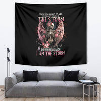 Angel Skull Tapestry She Whispered Back Iam The Storm - Wonder Print Shop