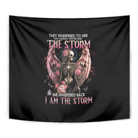 Angel Skull Tapestry She Whispered Back Iam The Storm - Wonder Print Shop