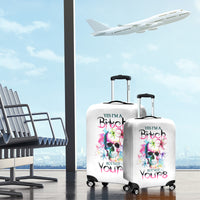 Watercolor Skull Luggage Cover Yes I'm Bitch But Not Your - Wonder Print Shop