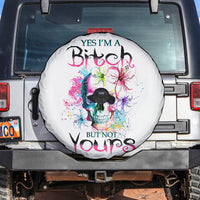 Watercolor Skull Spare Tire Cover Yes I'm Bitch But Not Your - Wonder Print Shop