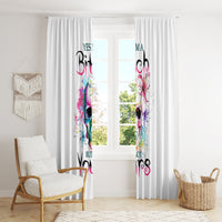 Watercolor Skull Window Curtain Yes I'm Bitch But Not Your - Wonder Print Shop