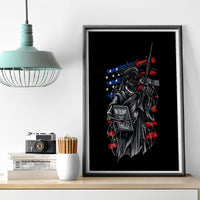 American Skull Canvas Wall Art In Gun We Trust - Wonder Print Shop
