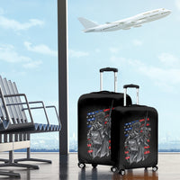 American Skull Luggage Cover In Gun We Trust - Wonder Print Shop