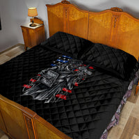 American Skull Quilt Bed Set In Gun We Trust - Wonder Print Shop