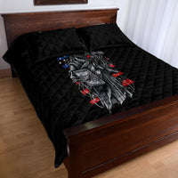 American Skull Quilt Bed Set In Gun We Trust - Wonder Print Shop