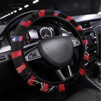 American Skull Steering Wheel Cover In Gun We Trust - Wonder Print Shop