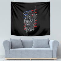American Skull Tapestry In Gun We Trust - Wonder Print Shop