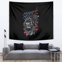 American Skull Tapestry In Gun We Trust - Wonder Print Shop