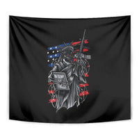 American Skull Tapestry In Gun We Trust - Wonder Print Shop