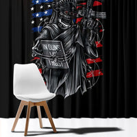American Skull Window Curtain In Gun We Trust - Wonder Print Shop