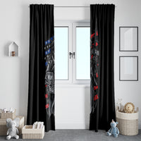 American Skull Window Curtain In Gun We Trust - Wonder Print Shop