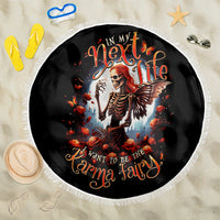 Fairy Skull Beach Blanket In Next Life I Want To Be The Karma Fairy - Wonder Print Shop